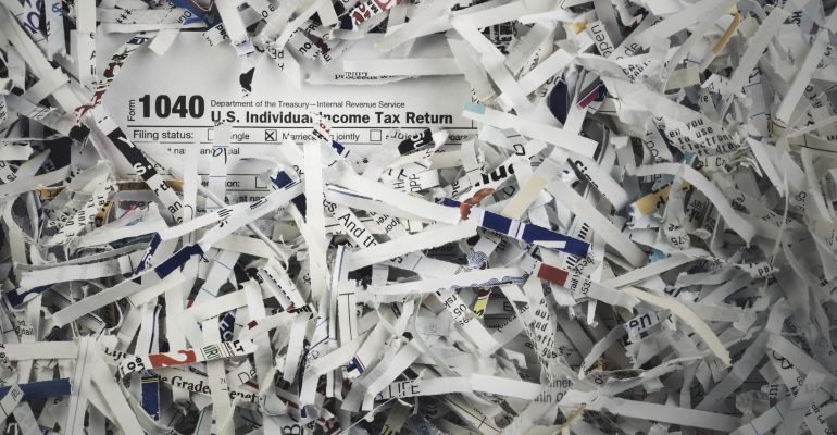 Shredding for tax season